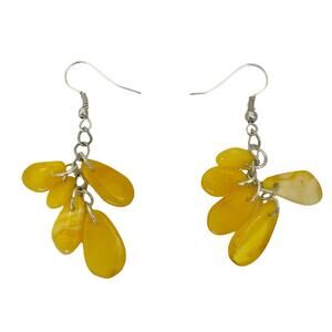 Baltic Amber Earrings Light Golden Yellow Color (E581)